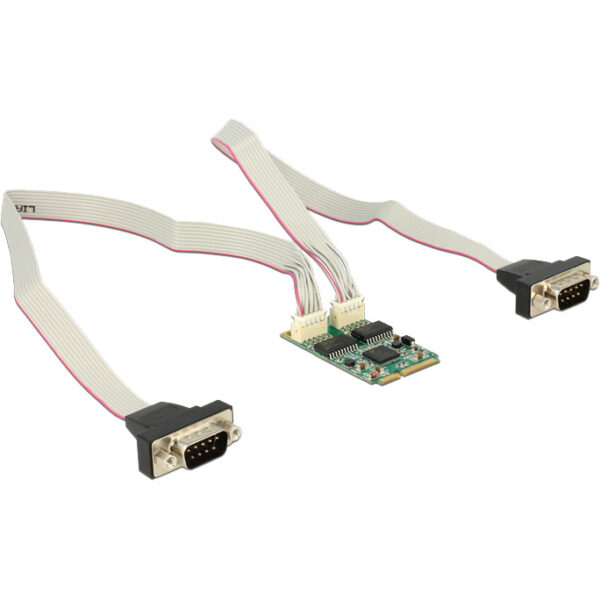 miniPCIe 2x Serial RS-232 Interface kaart