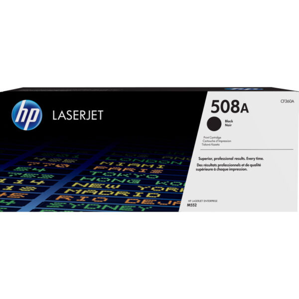 508A zwarte LaserJet tonercartridge (CF360A) Toner