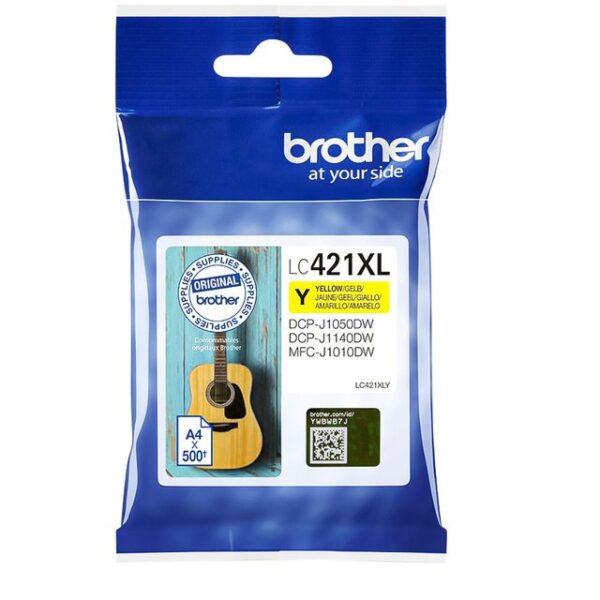 Inktcartridge Brother LC-421XLY geel