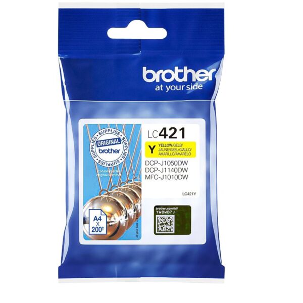 Inktcartridge Brother LC-421Y geel