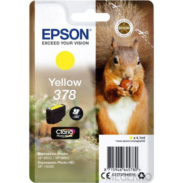 Inktcartridge Epson 378 T3784 geel