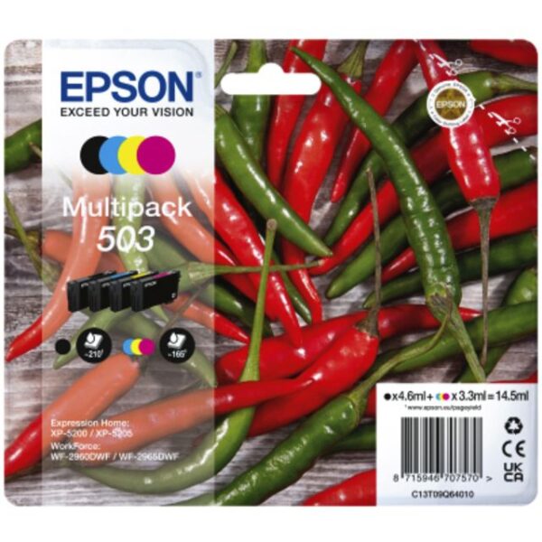 Inktcartridge Epson 503 T09Q64 zwart + 3 kleuren