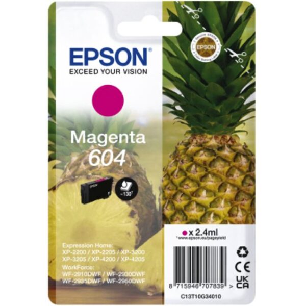 Inktcartridge Epson 604 T10G34 rood | 10 stuks