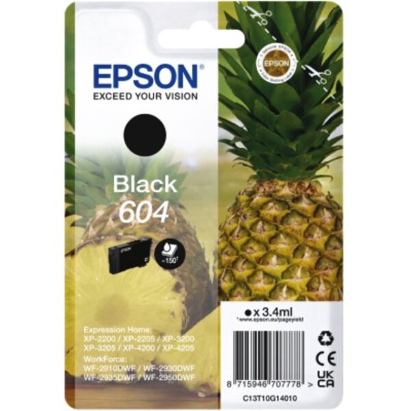Inktcartridge Epson 604 T10G14 zwart | 10 stuks