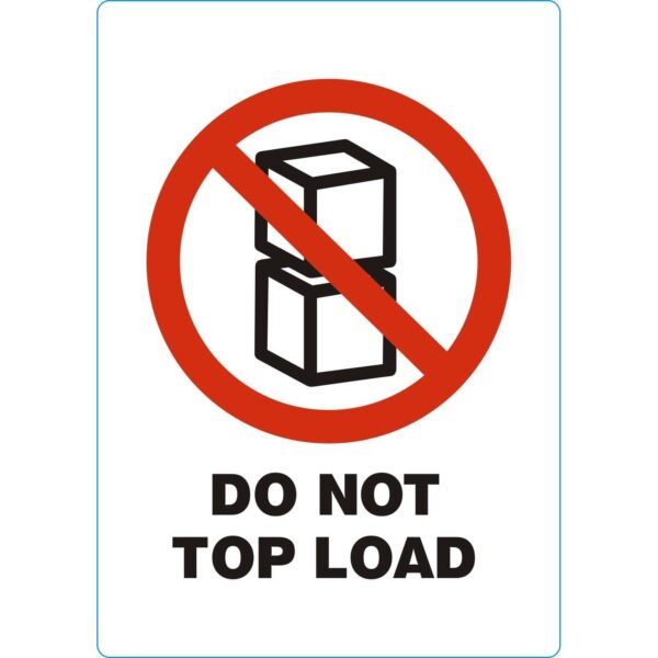 Waarschuwingsetiket IEZZY do not top load 74mmx105mm 500 stuks