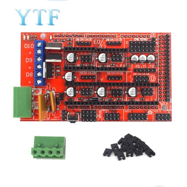 1pcs RAMPS 1.4 Panel Part Motherboard 3D Printers Parts Shield Red Black Controls