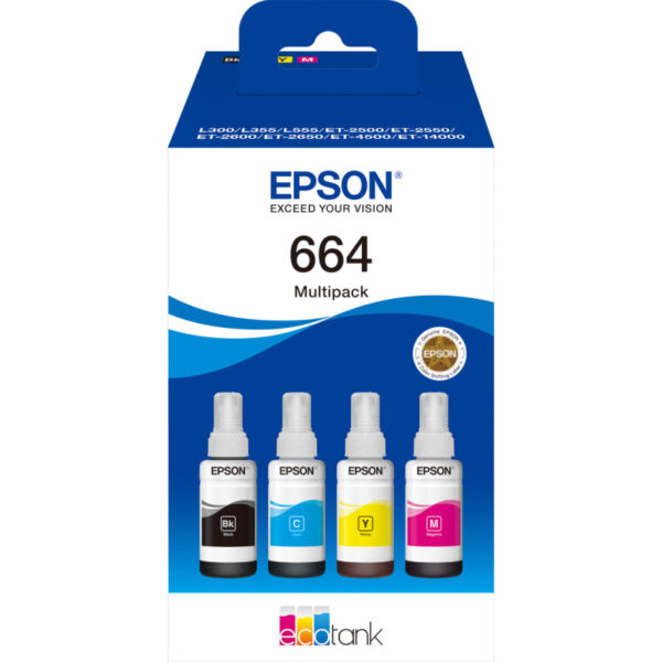 664 EcoTank 4-colour multipack Inkt