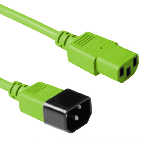 ACT AK5115 230V Stroomkabel C13/C14 Groen - 3 meter