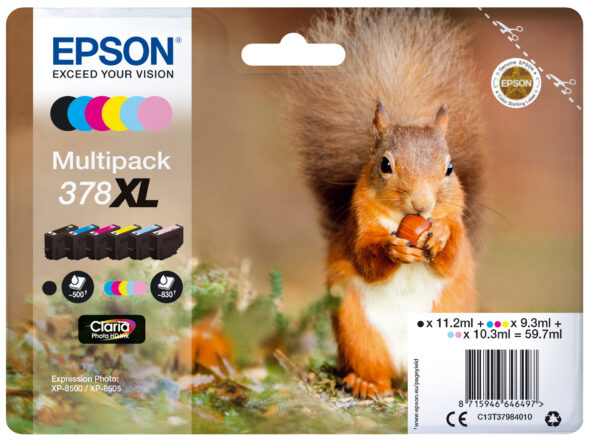 Epson 378XL 6-Multipack Clara Photo HK Eekhoorn T37984010