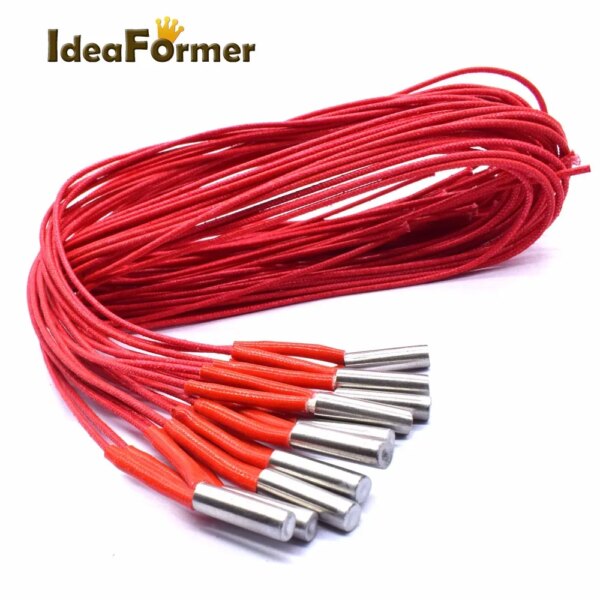 3D Printers Cartridge Heater 12V/24V 40W 6*20mm 1m For MK Mendel Reprap Extruder Parts 12V 24V 40W Heat Part