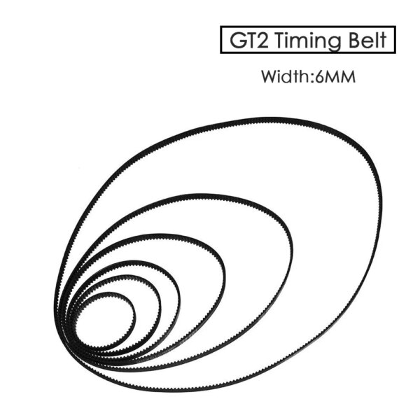 3D Printers Parts GT2 Closed Loop Timing Belt Rubber 2GT 6mm 110 160 200 280 400 610 852 1220 mm Synchronous Belts Part