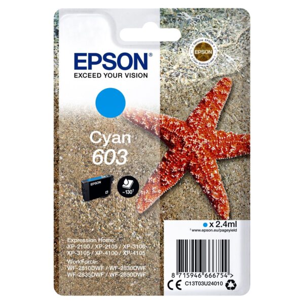Inktcartridge Epson 603 T03U2 blauw | 10 stuks