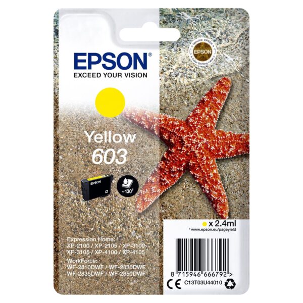 Inktcartridge Epson 603 T03U4 geel
