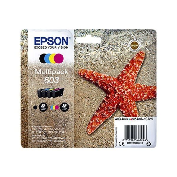 Inktcartridge Epson 603 T03U6 zwart + 3 kleuren | 8 stuks