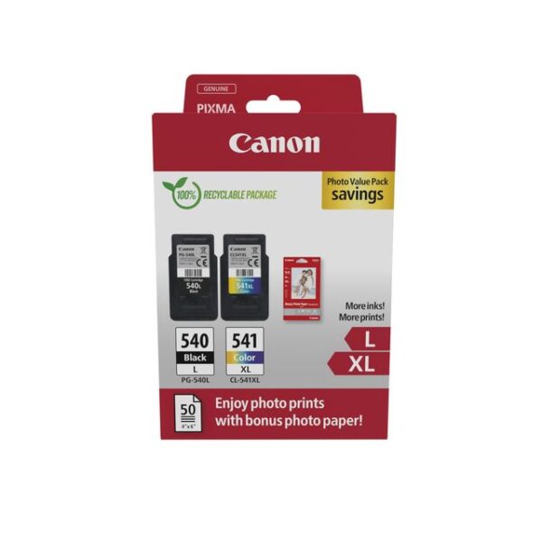 Inktcartridge Canon PG-540L CL-541XL zw+kl+papier