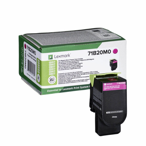 Tonercartridge lexmark 71b20m0 rood
