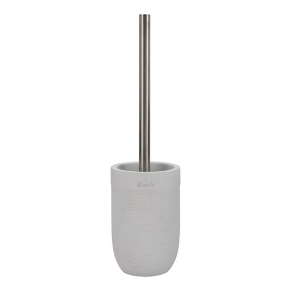 Toiletborstel DKD Home Decor 10 x 10 x 37 cm Cement Roestvrij staal Wit