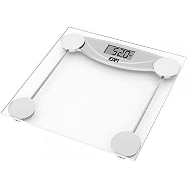 Digitale Personenweegschaal EDM 07520 Zwart Transparant Kristal 180 kg