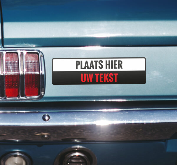 Gepersonaliseerde auto sticker bumper