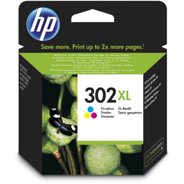 302XL originele high-capacity drie-kleuren inktcartridge (F6U67AE) Inkt