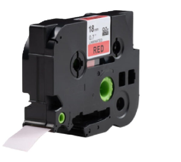 Huismerk Label Tape voor Brother TZe-441 | 18 mm x 8 m | Zwart op Rood - 1 stuk