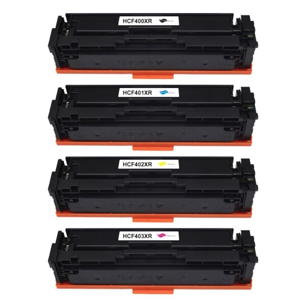 HP CF400/1/2/3X Toner Cartridges - Magenta, Geel, Cyaan voor LaserJet Pro