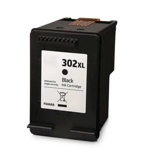 Inkt cartridge compatible voor HP 302XL F6U68AE zwart - 18ml