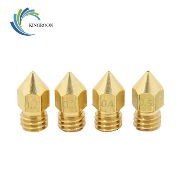 MK7 MK8 Nozzle 0.4mm 0.3mm 0.2mm 0.5mm Copper 3D Printers Parts Extruder Threaded 1.75mm 3.0mm Filament Head Brass Nozzles Part
