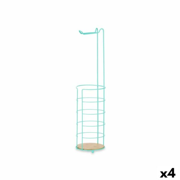 Toiletrolhouder Munt Metaal Bamboe 16,5 x 63,5 x 16,5 cm (4 Stuks)
