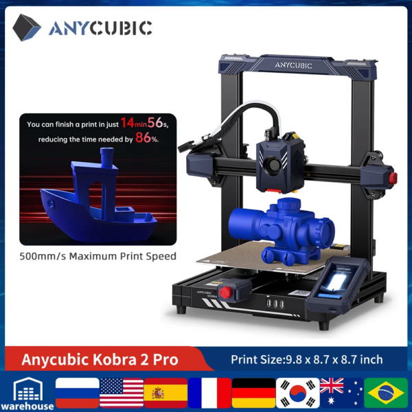 Anycubic Kobra 2 Pro 3d Printer 3d Printers Auto Nivellering Fdm Pla Extruder Draagbare