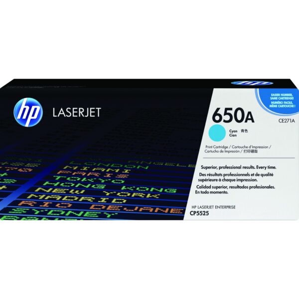 Tonercartridge hp ce271a 650a blauw
