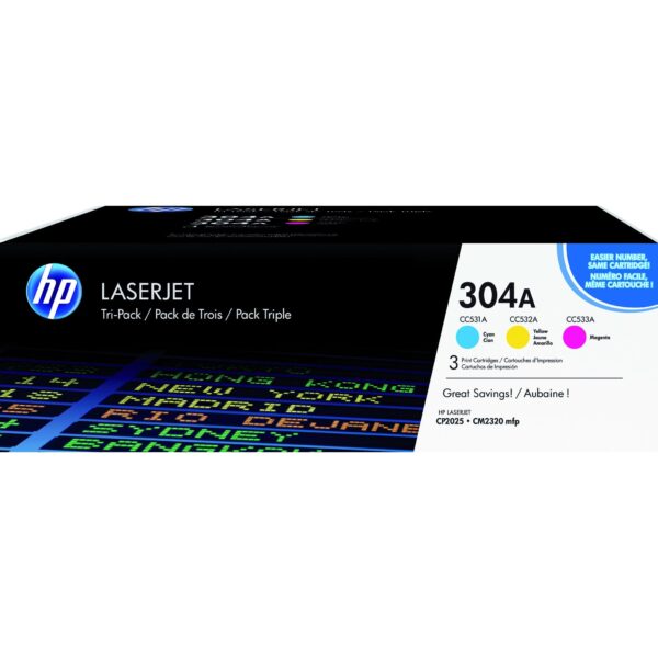 Tonercartridge hp cf372am 304a 3 kleuren