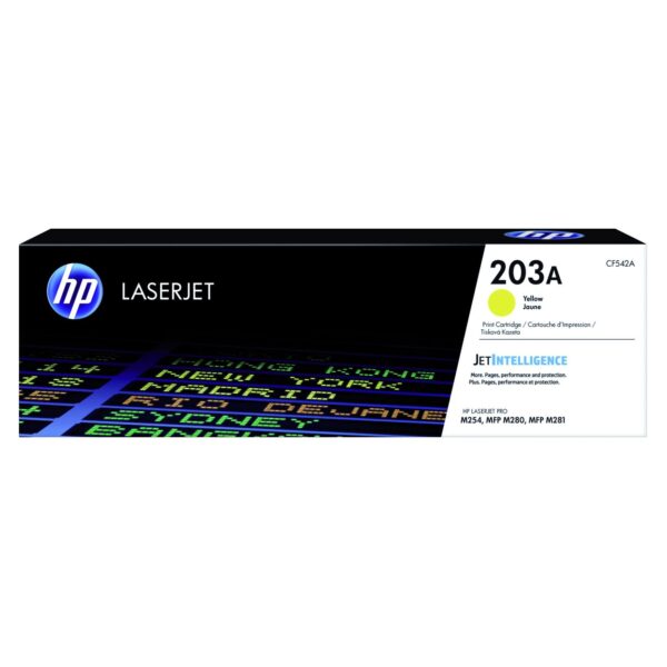Tonercartridge hp cf542a 203a geel