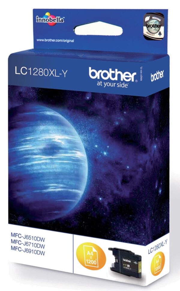 Brother inktcartridge, 1200 pagina&apos;s, OEM LC-1280XLY, geel