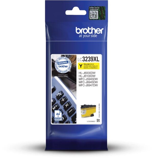 Brother inktcartridge, 5.000 pagina&apos;s, OEM LC-3239XLY, geel