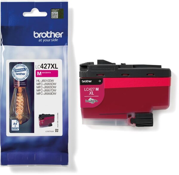 Brother inktcartridge, 5.000 pagina&apos;s, OEM LC-427XLM, magenta