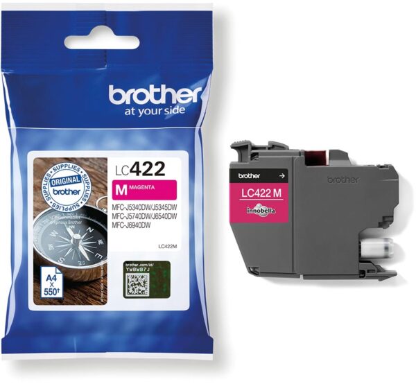 Brother inktcartridge, 550 pagina&apos;s, OEM LC-422M, magenta