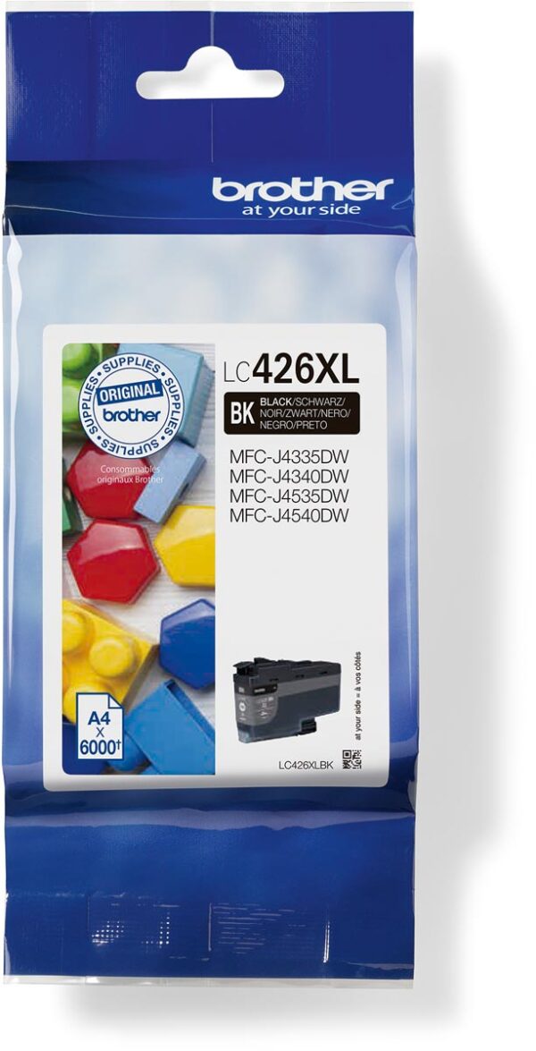Brother inktcartridge, 6.000 pagina&apos;s, OEM LC-426XLBK, zwart