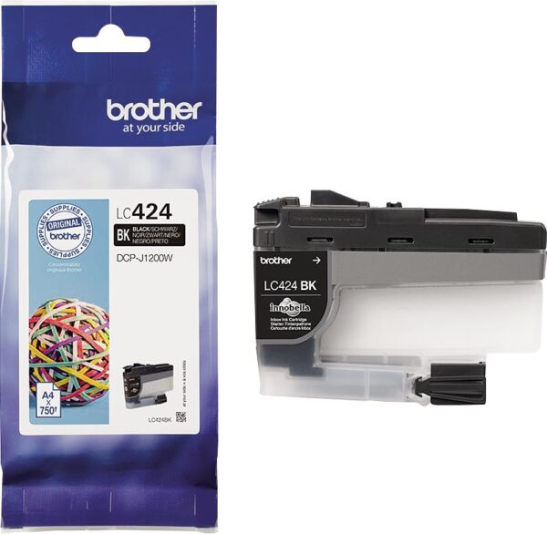 Brother inktcartridge, 750 pagina&apos;s, OEM LC-424BK, zwart