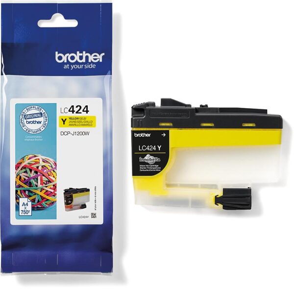Brother inktcartridge, 750 pagina&apos;s, OEM LC-424Y, geel