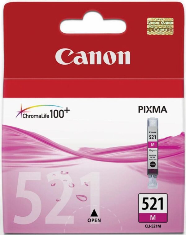 Canon inktcartridge CLI-521M, 445 pagina&apos;s, OEM 2935B001, magenta
