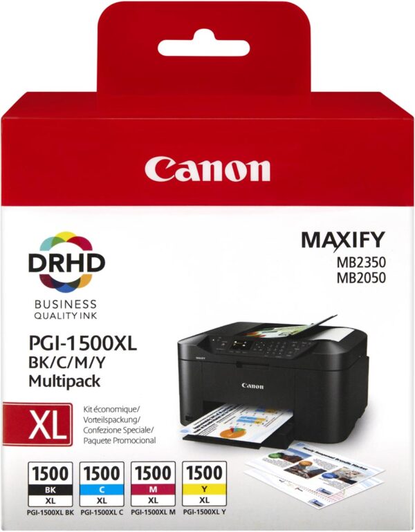 Canon inktcartridge PGI-1500XL, 1.020 - 1.200 pagina&apos;s, OEM 9182B010, 4 kleuren