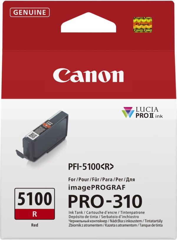 Canon PFI-5100 R Red Inkt voor Prograf Pro 310
