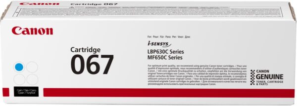 Canon toner 067, 1.250 pagina&apos;s, OEM 5101C002, cyaan