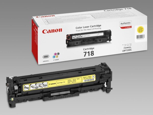 Canon toner 718, 2.900 pagina&apos;s, OEM 2659B002, geel