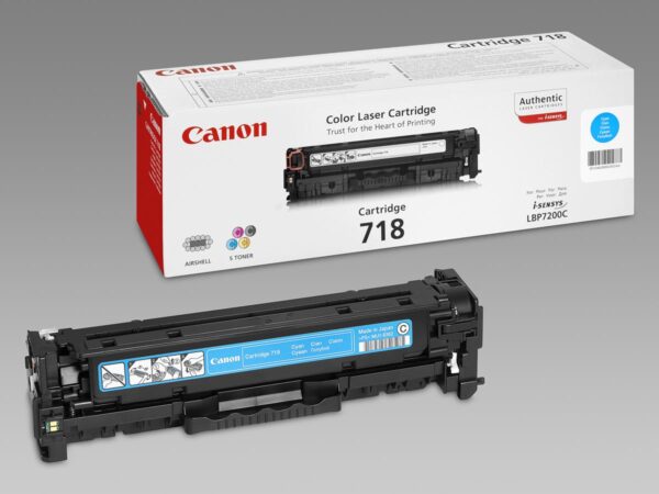 Canon toner 718, 2.900 pagina's, OEM 2661B002, cyaan
