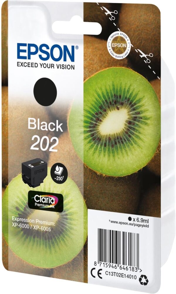 Epson inktcartridge 202, 250 pagina&apos;s, OEM C13T02E14010, zwart