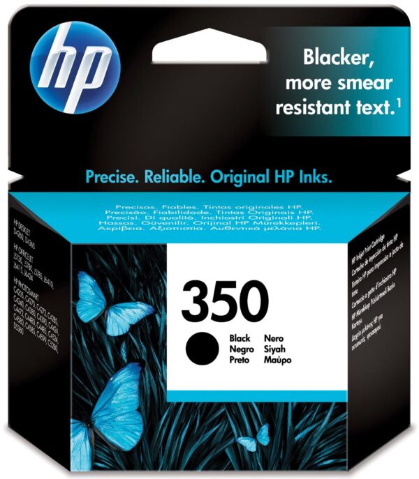 HP inktcartridge 350, 200 pagina&apos;s, OEM CB335EE, zwart