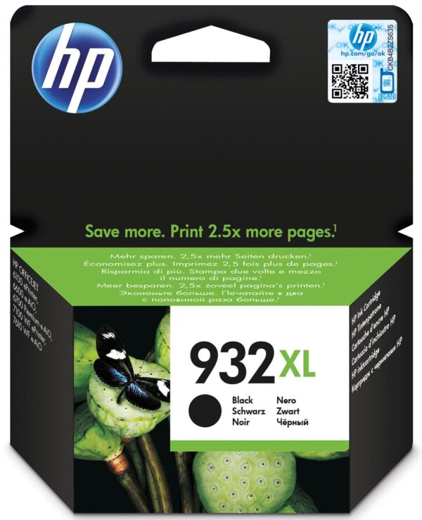 HP inktcartridge 932XL, 1.000 pagina&apos;s, OEM CN053AE, zwart