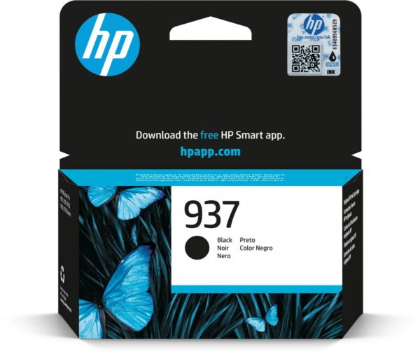 HP inktcartridge 937, 1.250 pagina&apos;s, OEM 4S6W5NE, zwart